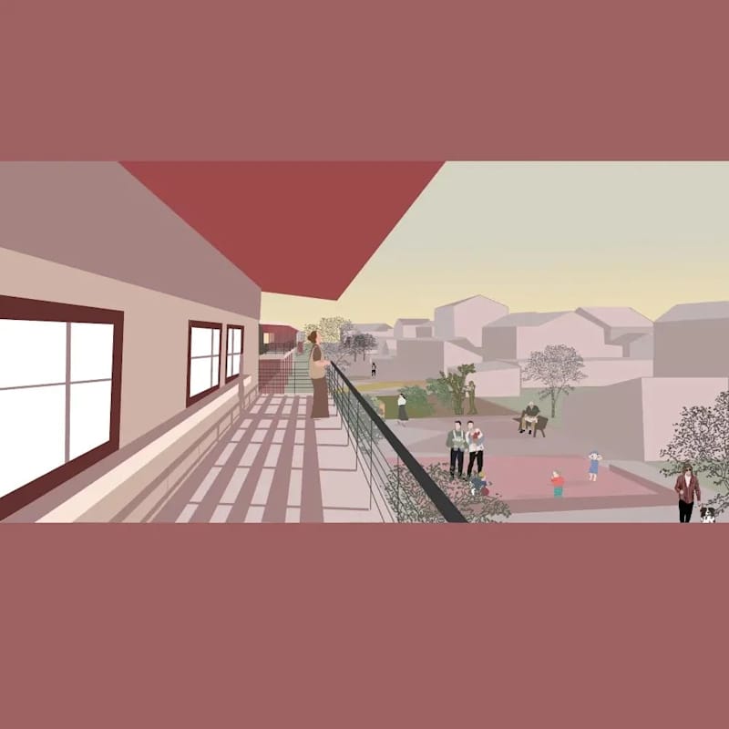 Cover image for Architectural renders of a sustainable housing complex in France