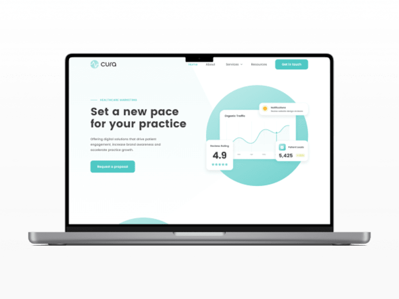 Cover image for Cura Marketing Website