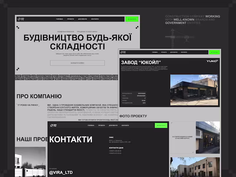 Cover image for Vira LTD - Building company 