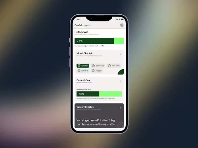 Cover image for Financial Confidence Tracker App Design
