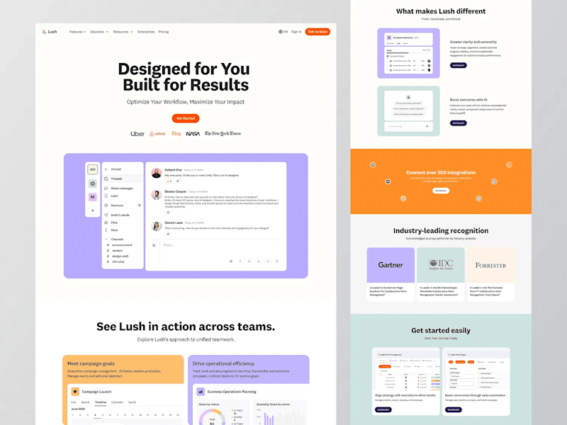 Cover image for Lush - Business Operation ⏐ Landing Page