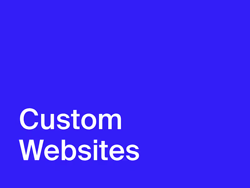 Cover image for Custom Next.js Websites and Applications