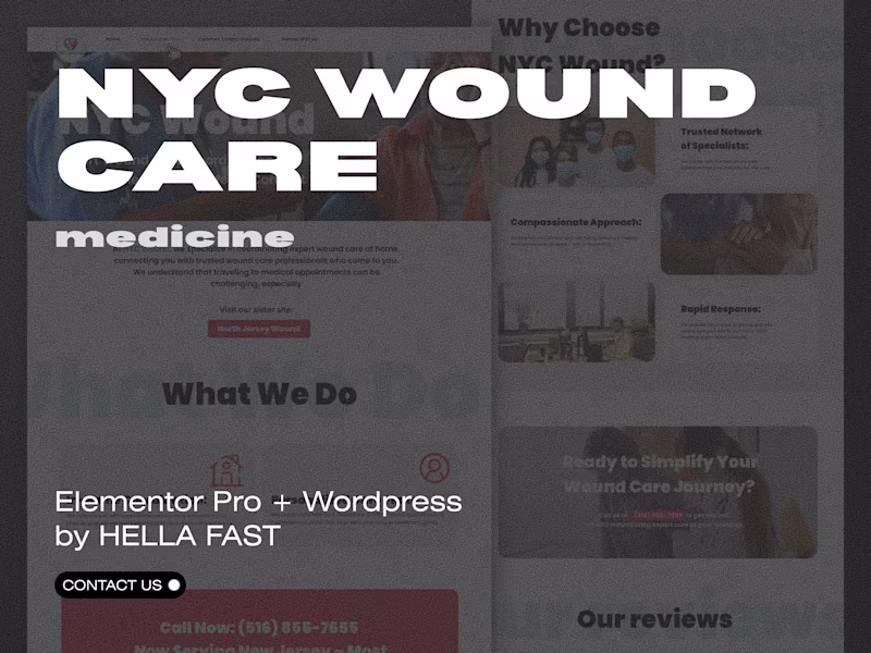 Cover image for Wound Care Clinic Website | WordPress + SEO