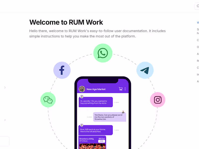 Cover image for RUM Work Technical Documentation Project