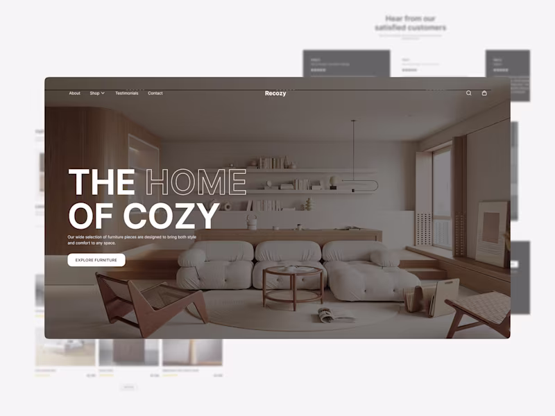 Cover image for Recozy: Comfort-First Furniture E-commerce