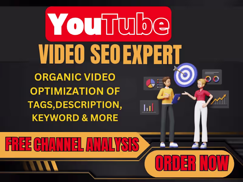 Cover image for YouTube video SEO Optimization specialist and channel manager