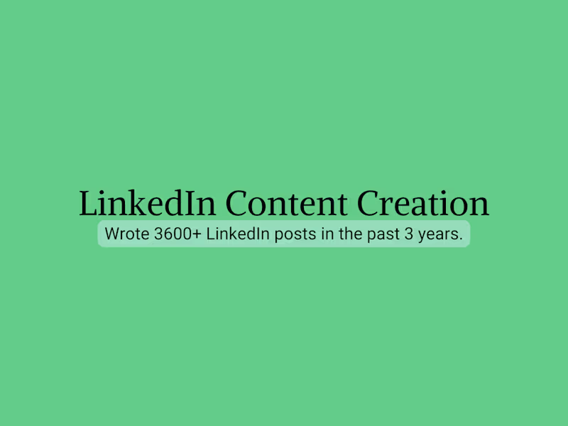 Cover image for LinkedIn content writing (Post captions)