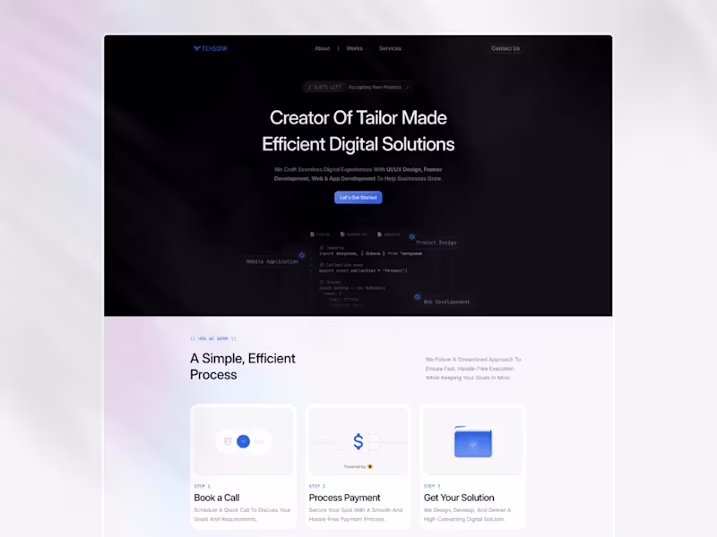 Cover image for Texsora - Startup Framer Website