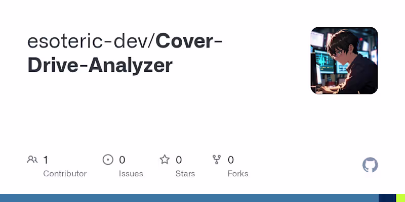 Cover image for Cricket Cover Drive Analyzer Development