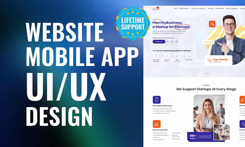 Cover image for I will do website design, responsive website UI UX design, Figma