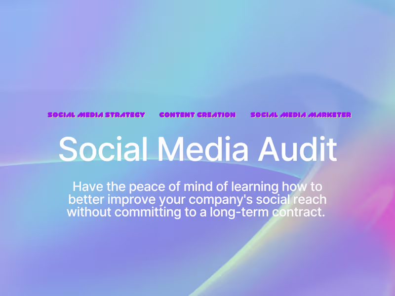 Cover image for Social Media Audit