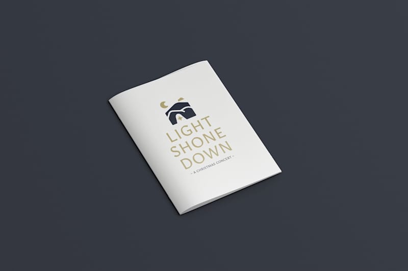 Cover image for Light Shone Down: Christmas Concert Branding & Program