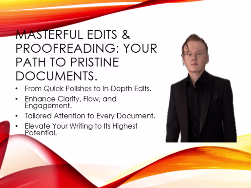 Cover image for Precision Editing & Proofreading for Flawless Documents