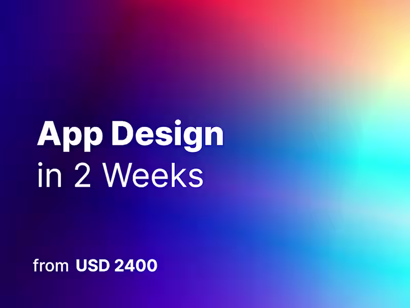 Cover image for App Designs in less than 14 days!