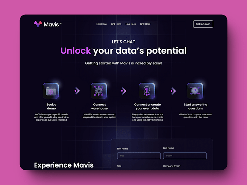 Cover image for UX, UI Web Design and Development, Dark Mode for Mavis A