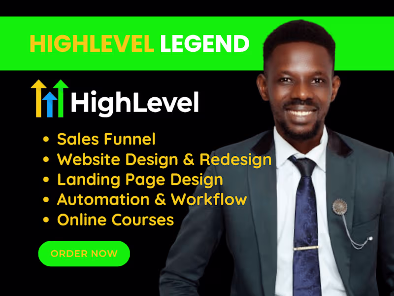 Cover image for  I Will Build Sales Funnels on GoHighLevel and Systeme.io