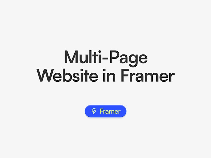 Cover image for Multi-Page Website in Framer