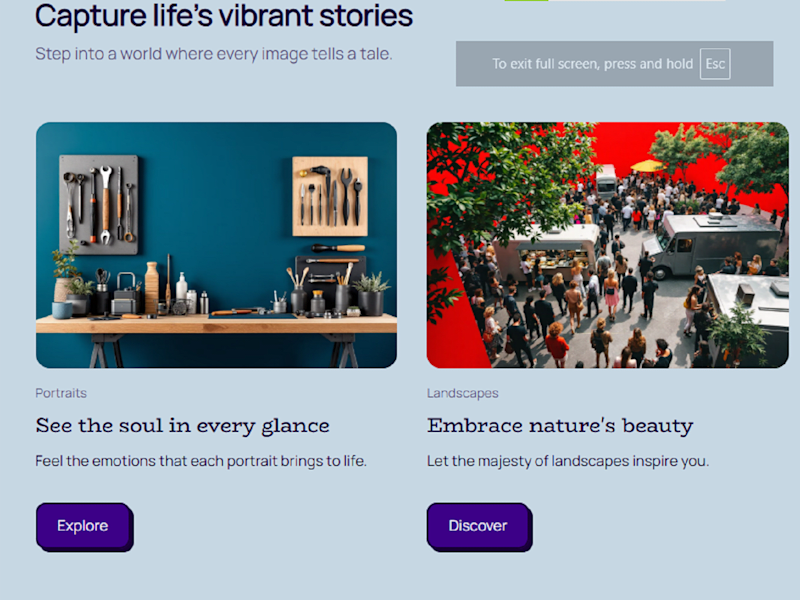 Cover image for Photography website 