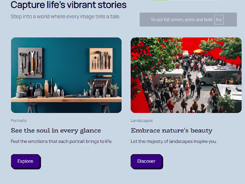 Cover image for Photography website 