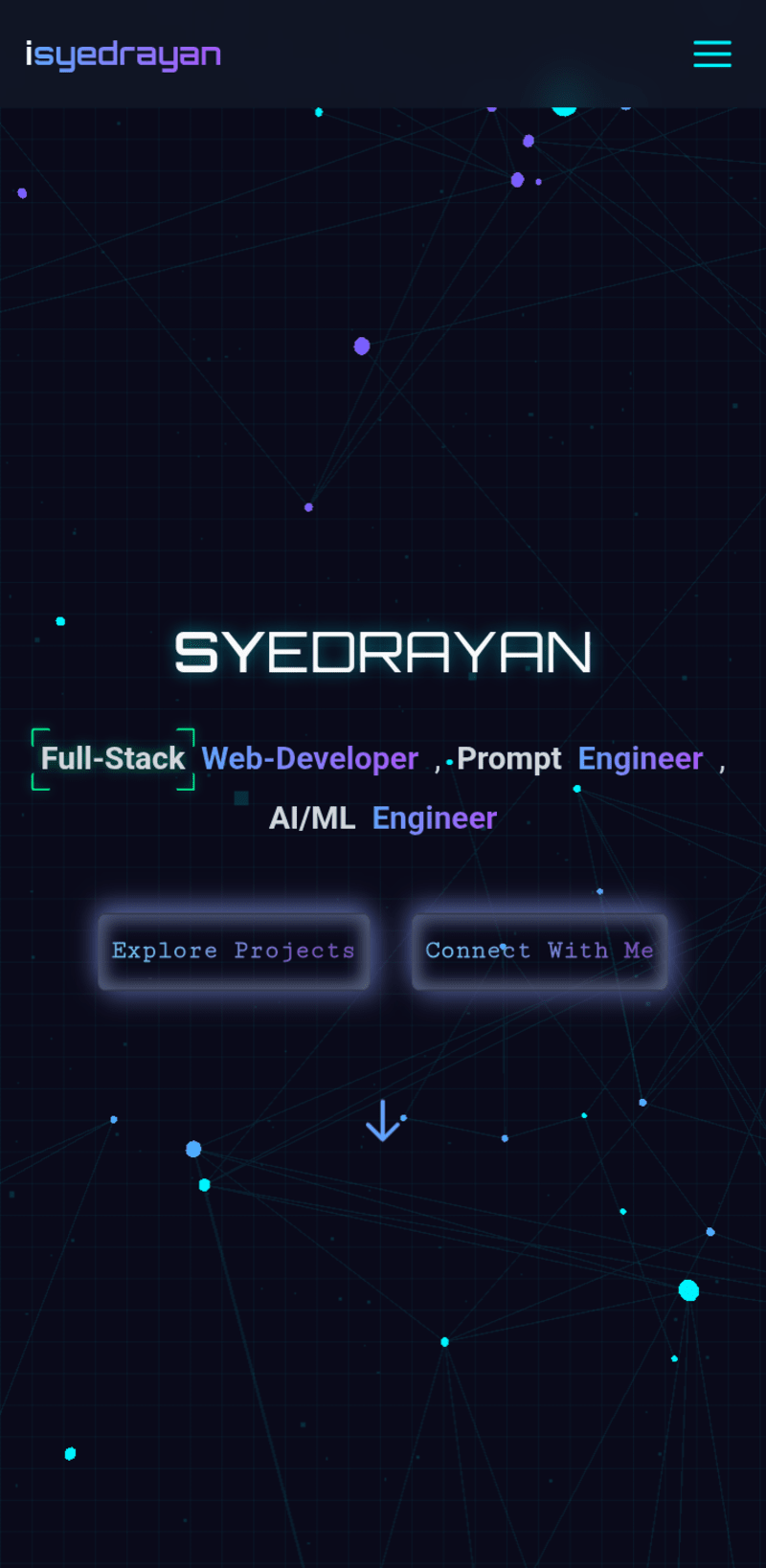 Cover image for ISYEDRAYAN Personal Portfolio Website