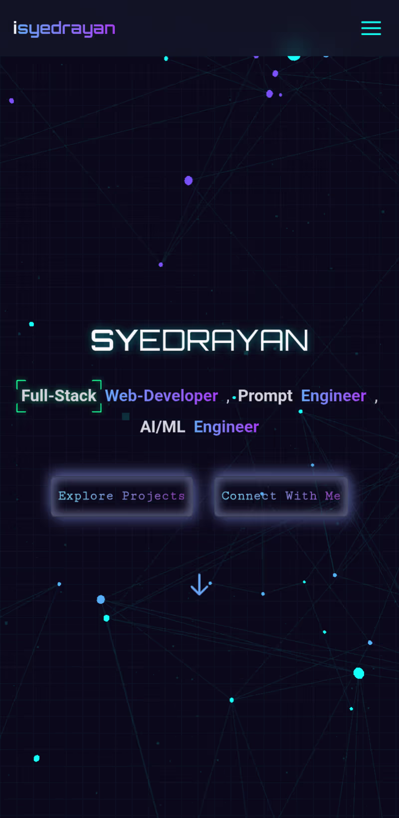Cover image for ISYEDRAYAN Personal Portfolio Website