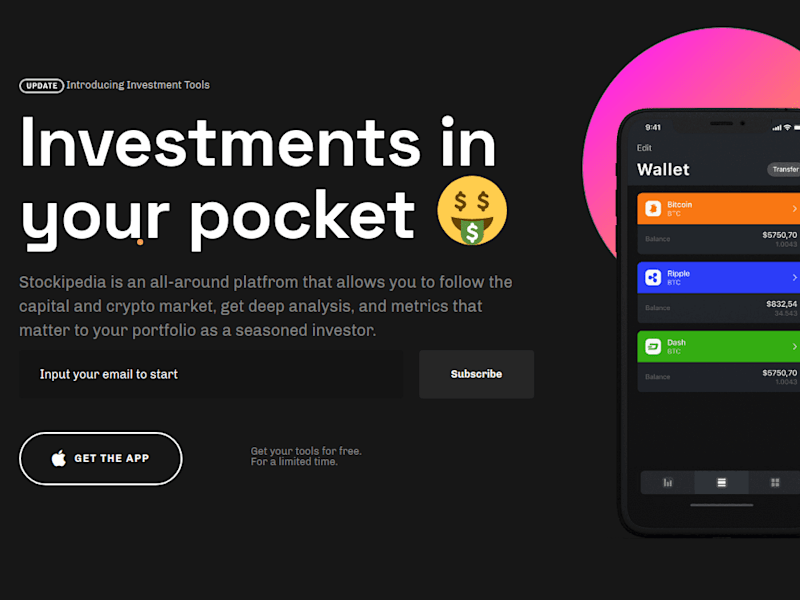 Cover image for Stockipedia Website