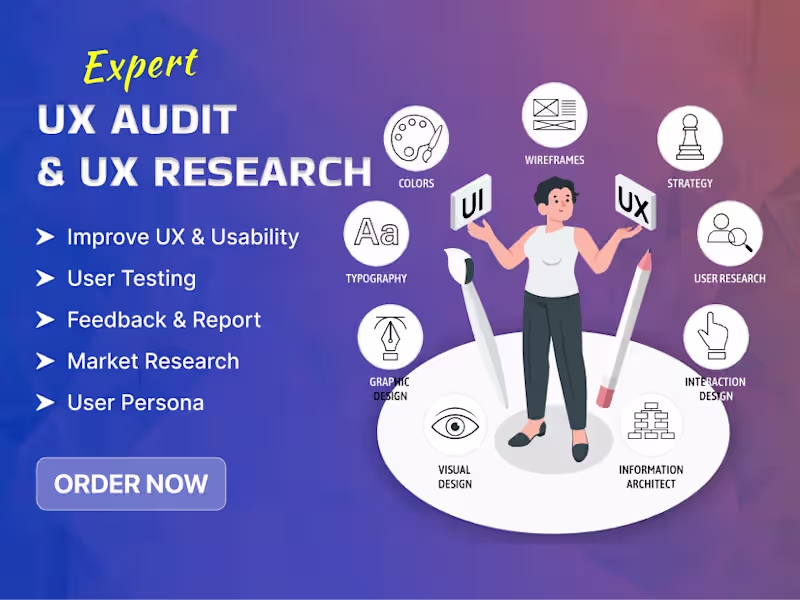 Cover image for UI Audit & UX Research for Websites and Apps