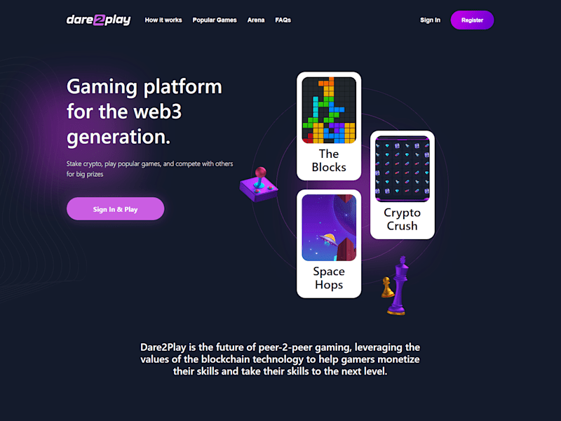 Cover image for Dare2Play - Web3 Gaming Platform
