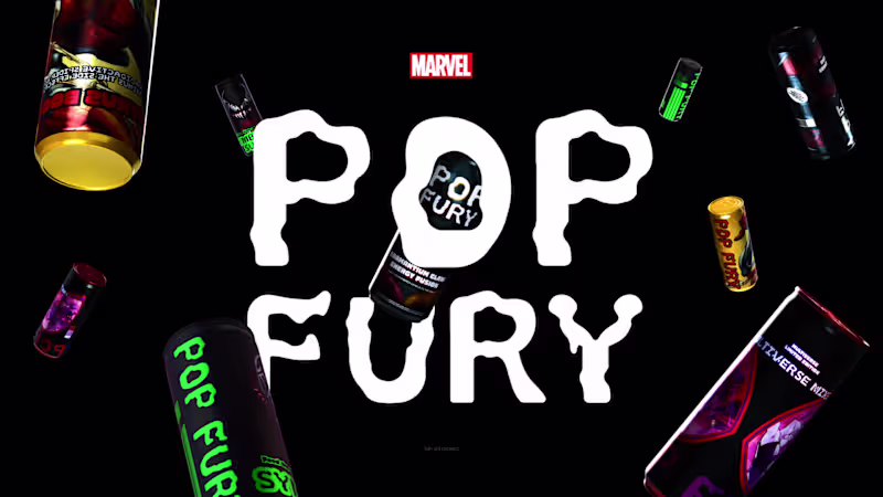 Cover image for POP FURY Marvel-Themed Energy Drink Brand Design Passion Project