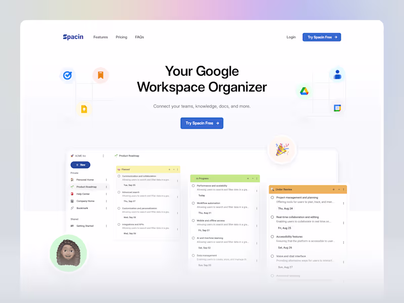 Cover image for Spacin.co - Landing Page