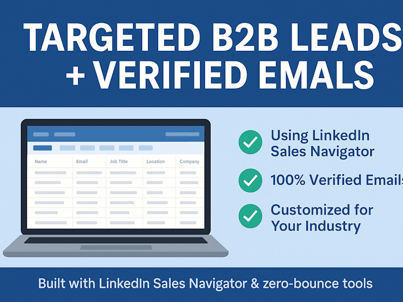 Cover image for I will do verified lead generation by linkedin sales navigator