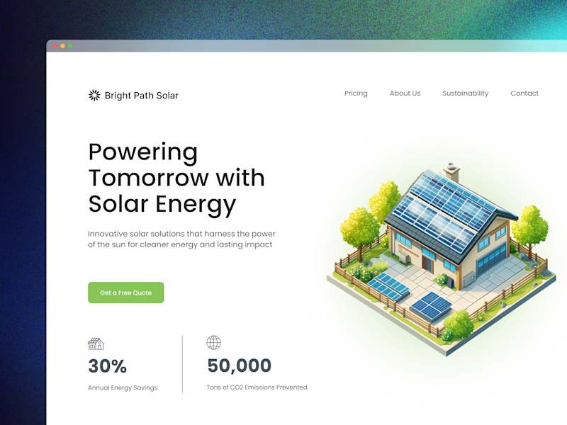 Cover image for Bright Path Solar Website Design