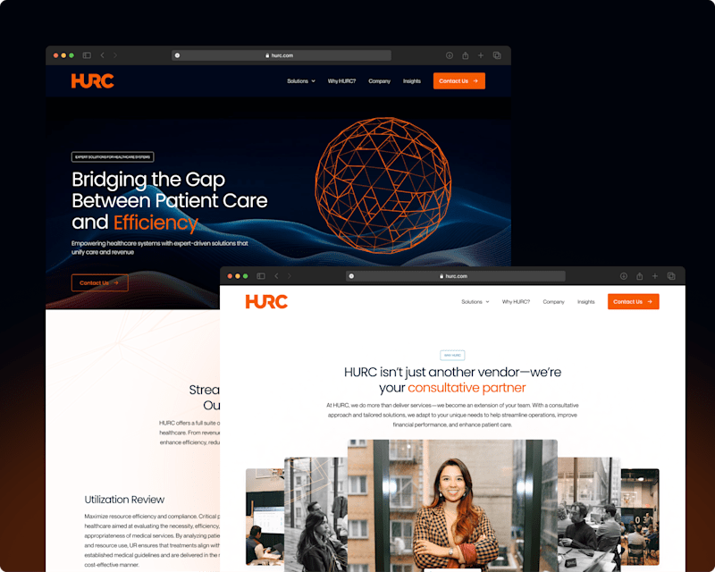 Cover image for HURC Website Redesign for Healthcare Solutions