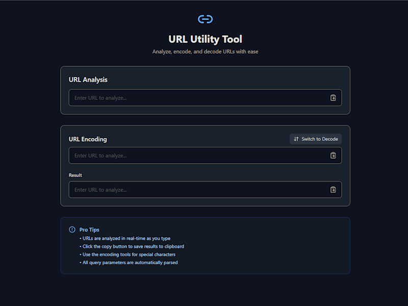 Cover image for URL Utility Tool Development