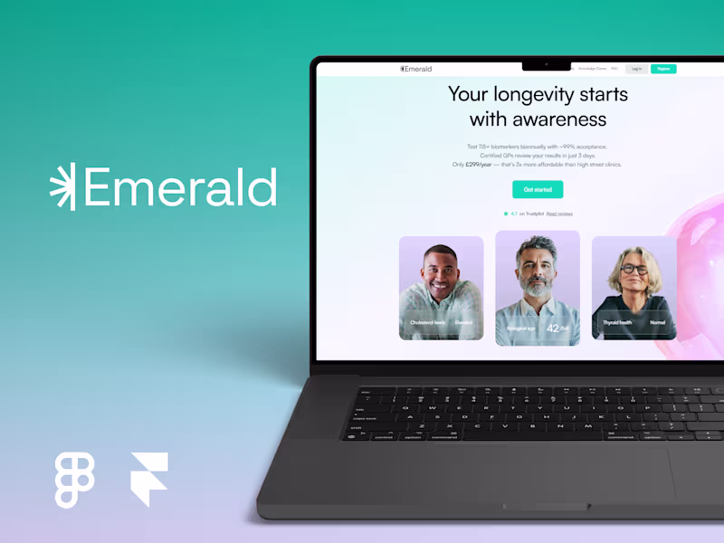 Cover image for Emerald – Preventive Health Platform (Framer)