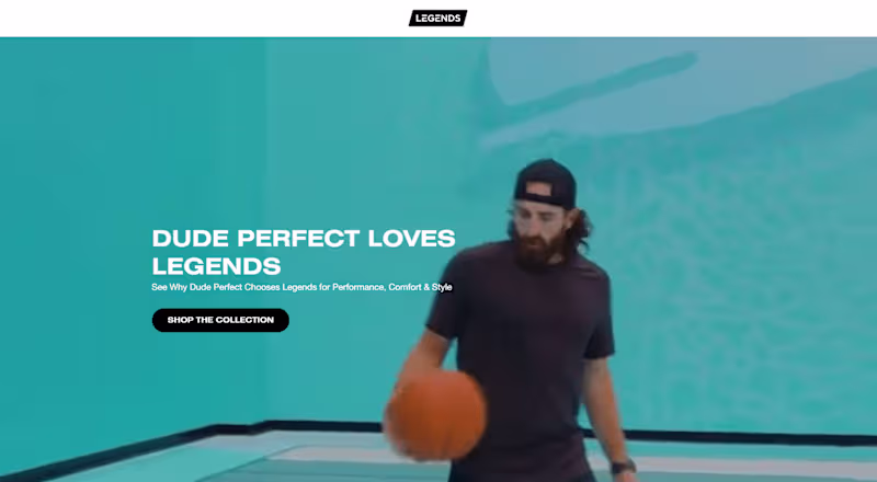 Cover image for Dude Perfect X Legends Collections Landing Page