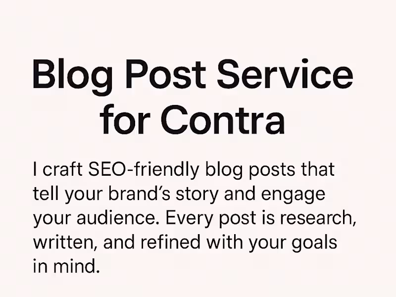 Cover image for Your Voice, My Words — Blog Writing for Brands