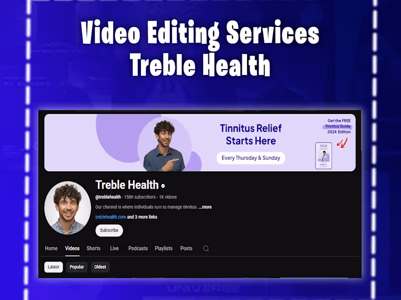 Cover image for Health & Wellness Video Editing for Treble Health
