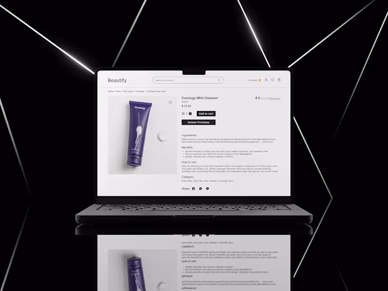 Cover image for Beautify Product Page UI Design
Dribbble: