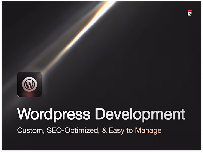 Cover image for WordPress Development — Custom, SEO-Optimized, & Easy to Manage