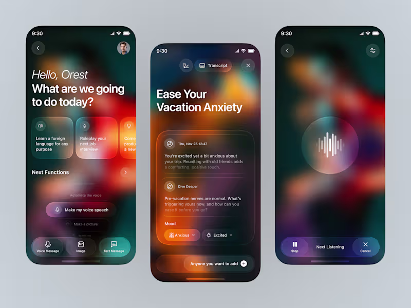 Cover image for AI Voice Assistant App UI Design