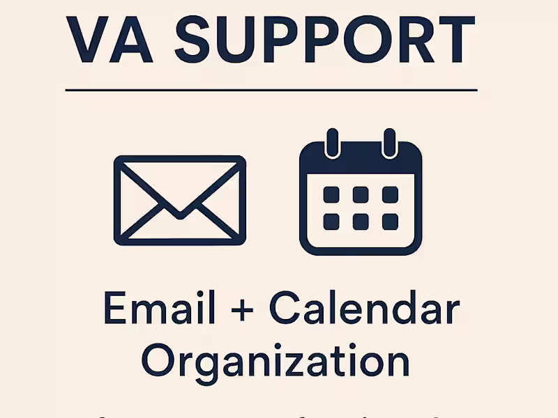 Cover image for VA Support: Email + Calendar Organization
