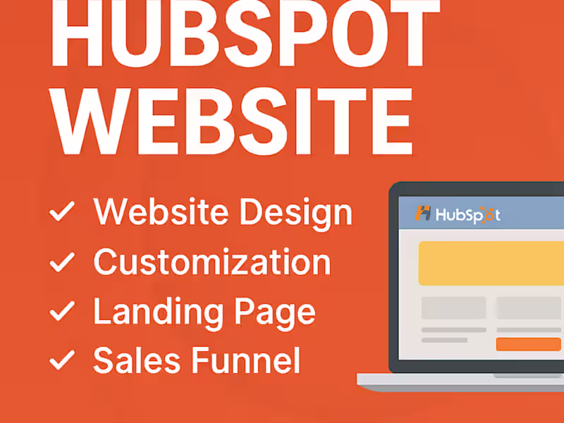 Cover image for Build hubspot cms crm website landing page workflow marketing