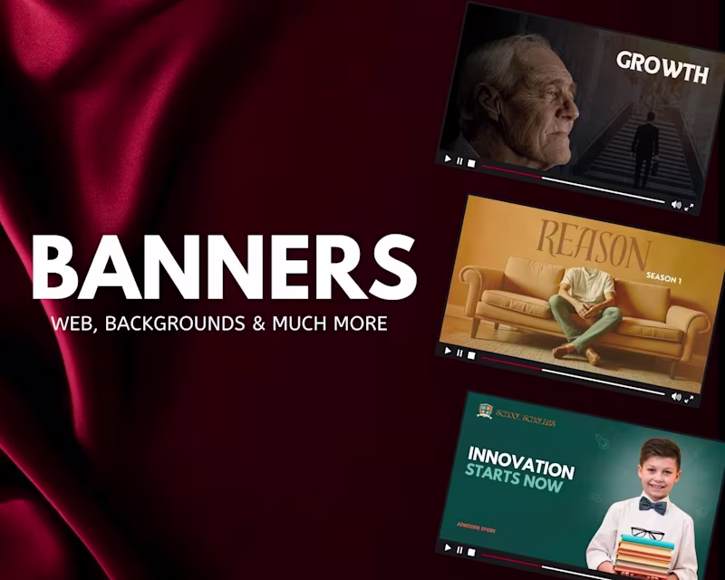 Cover image for Web banners and Social backgrounds