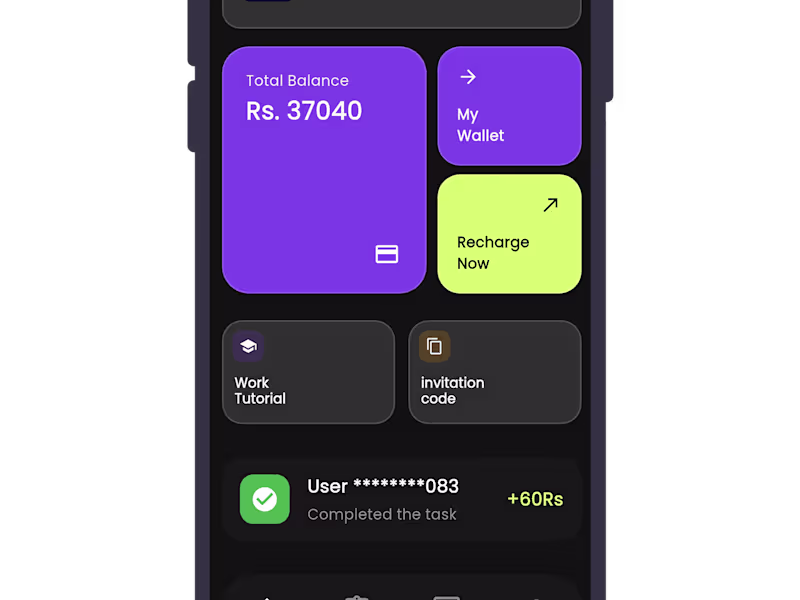 Cover image for EarnPay Mobile App — Task-Based Earnings & Recharge Platform