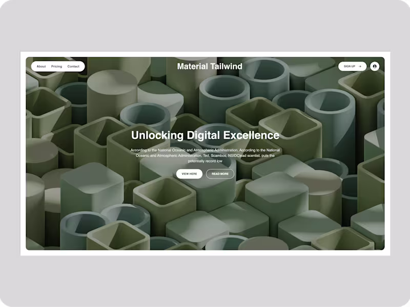 Cover image for Material Tailwind Landing Page 