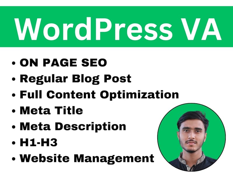 Cover image for I will upload blog posts as wordpress virtual assistant
