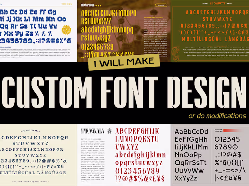 Cover image for Custom typeface/font design for your brand identity