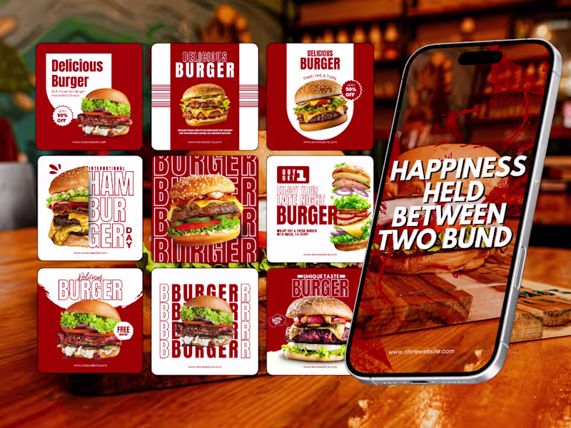 Cover image for Burger Social Media Campaign –