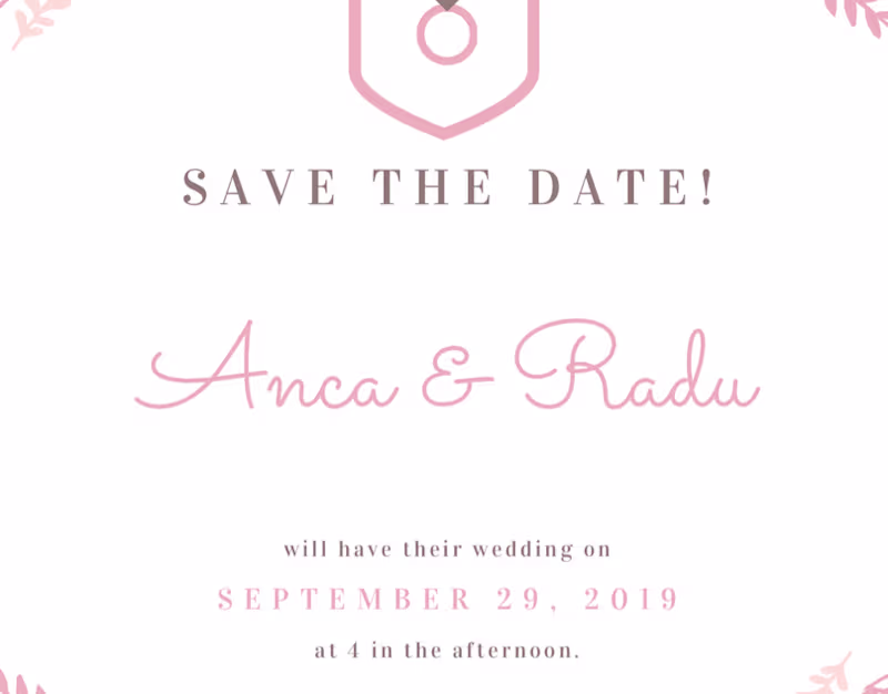 Cover image for Sample Wedding Announcement Design